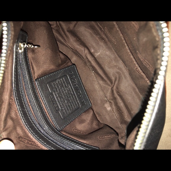 Black leather coach bag - Picture 3 of 4